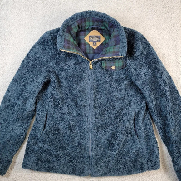 Pendleton Jackets & Blazers - Pendleton Sherpa Full Zip Jacket Women Small Pockets Barn Coat Chore Cottagecore